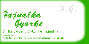 hajnalka gyorke business card